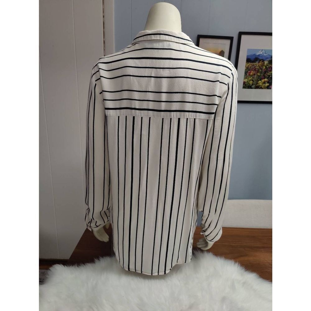 Zara Basic Button-Down Long Sleeve Blouse - image 3